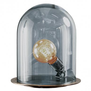 Smoke Grey Glow in a Dome Lamp